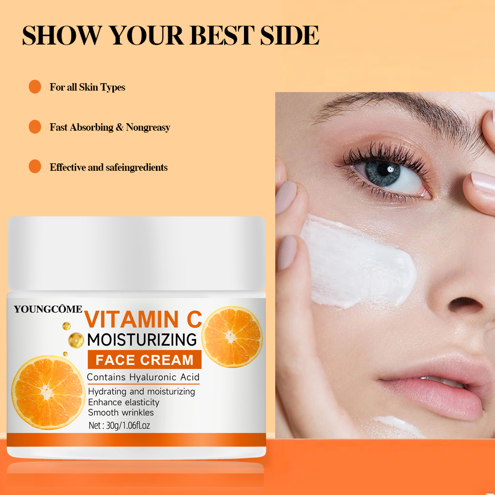 Hyaluronic Acid Facial Serum - Vitamine C Hydraterende Crème Reparatie Anti-aging
