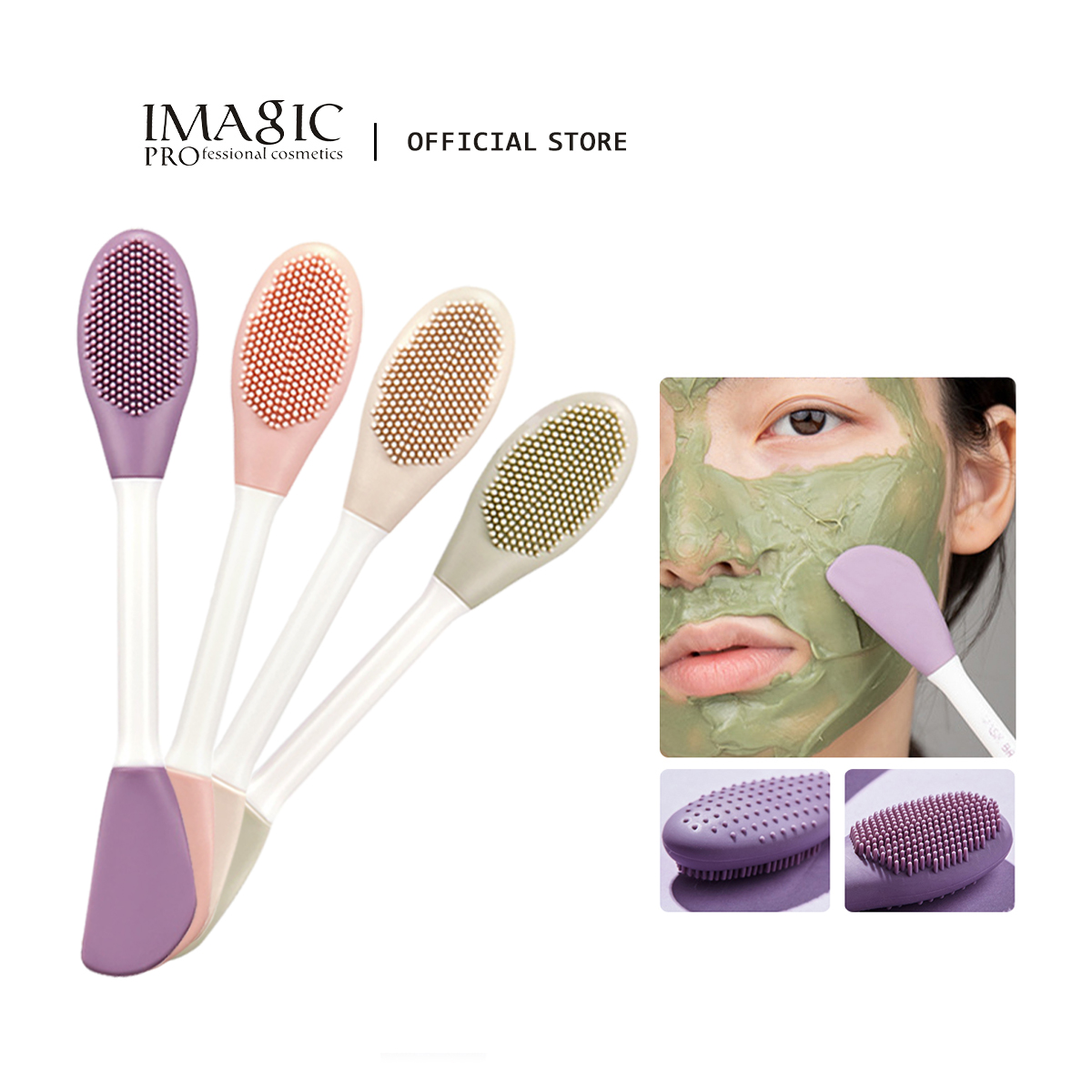 Silicone Face Scrubber Electric - IMAGIC Siliconen gezichtsreinigings- en maskerborstel 2-in-1