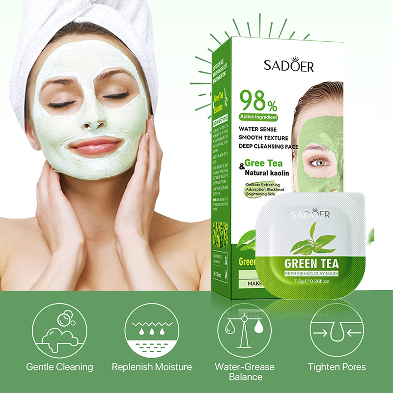 8Pcs Groene Thee Reiniging Mod - Green Tea Cleansing Clay Mask recensie en prijs