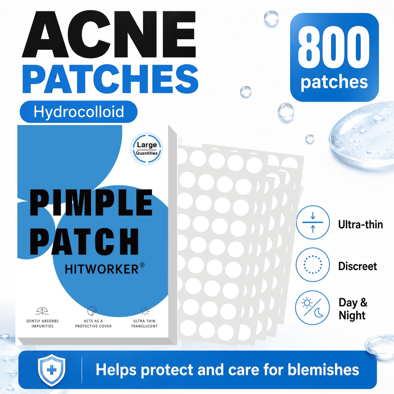 800 stuks Hydrocolloïde Acne P - Hydrocolloid Pimple Patch recensie en prijs